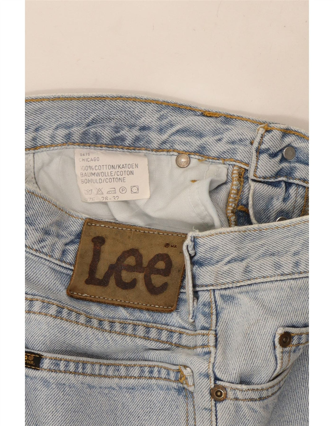 LEE Womens Straight Jeans W28 L27 Blue Cotton