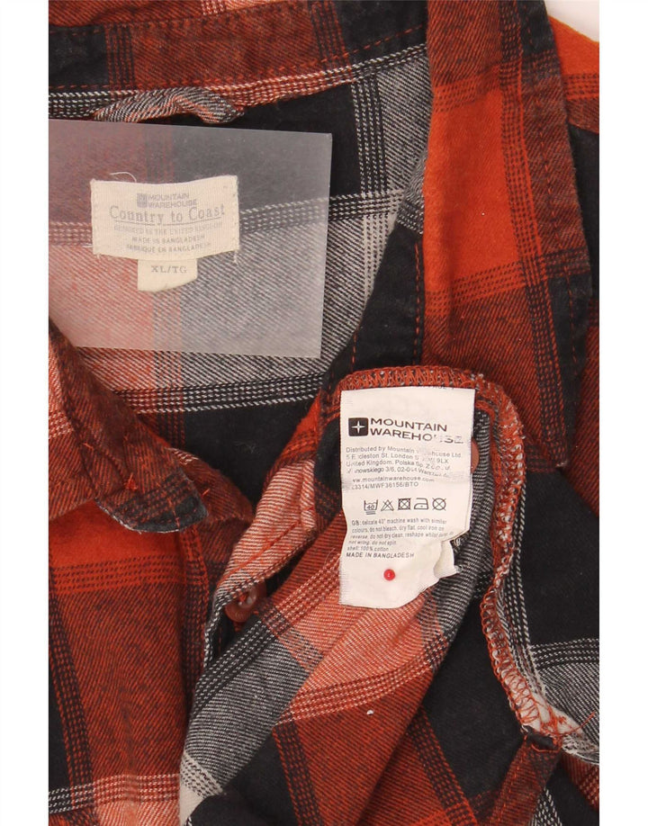 Mountain Warehouse Mens Flannel Shirt XL Red Plaid Cotton
