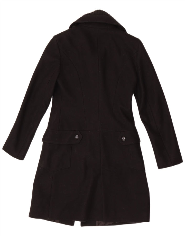 Patrizia Pepe Womens Overcoat UK 8 Small Black