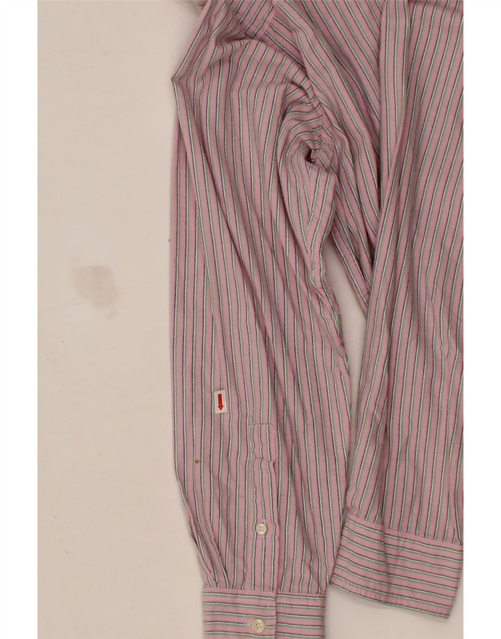 CHAPS Mens Shirt Large Pink Striped Cotton Vintage Chaps and Second-Hand Chaps from Messina Hembry 