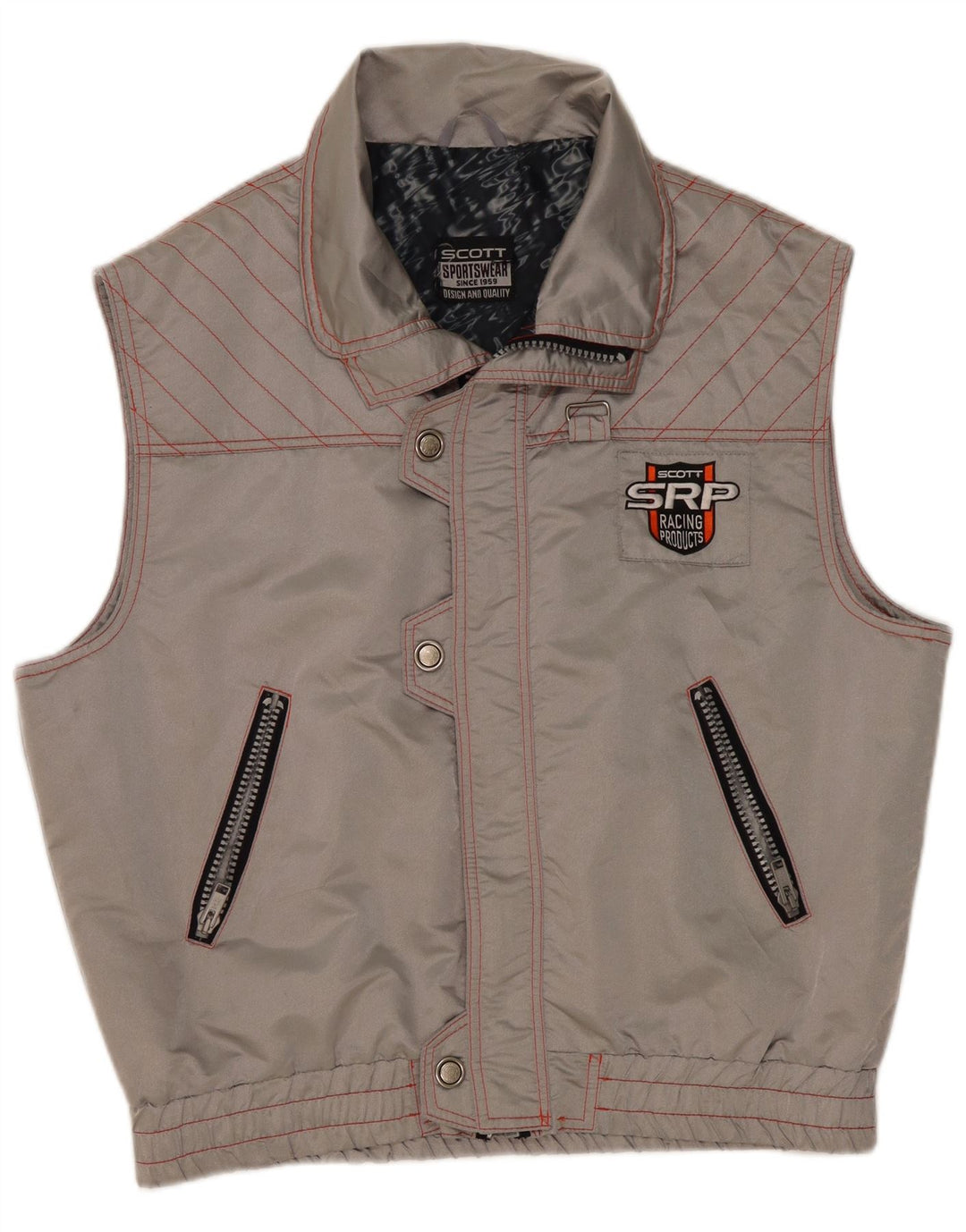Scott Mens Graphic Gilet UK 42 XL Grey Polyamide