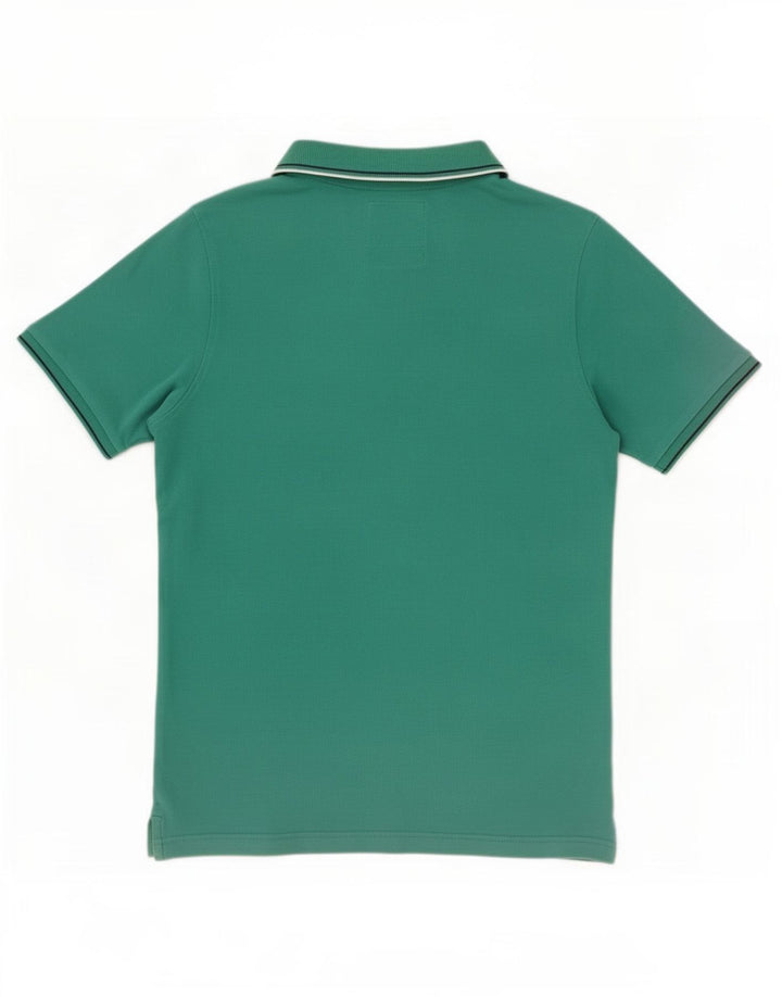 Armani Jeans Mens Polo Shirt Medium Green Striped