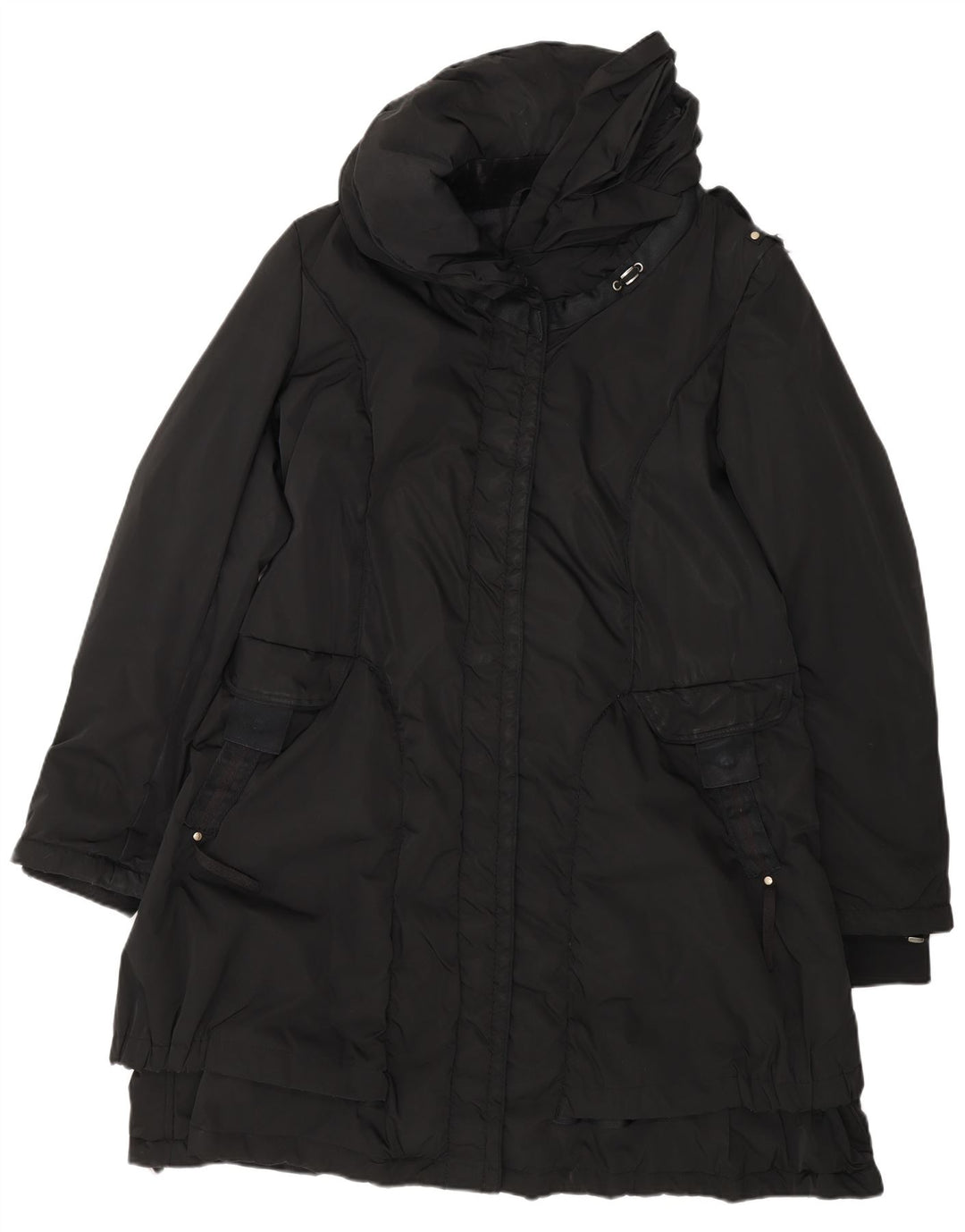 Marithe Francois Girbaud Womens Windbreaker Coat IT 46 Large Black