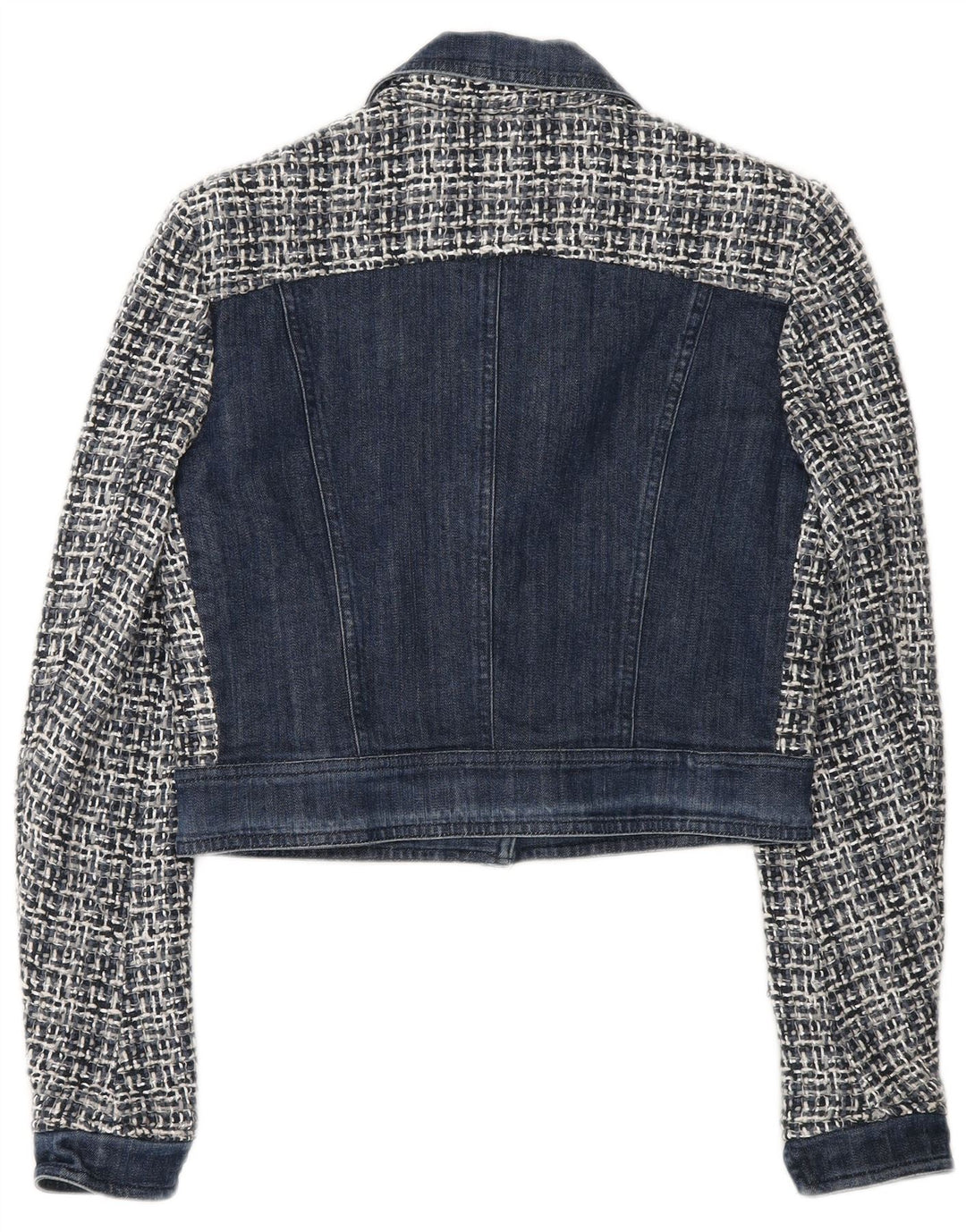 Guess By Marciano Womens Abstract Pattern Bomber Jacket IT 42 Medium Blue