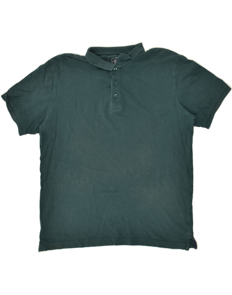 DACK'S Mens Polo Shirt Large Green Cotton | Vintage Dack's | Thrift | Second-Hand Dack's | Used Clothing | Messina Hembry 