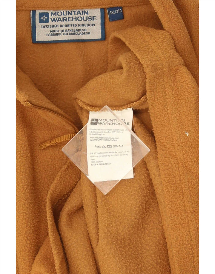 Mountain Warehouse Mens Zip Neck Fleece Jumper 3XL Yellow Polyester
