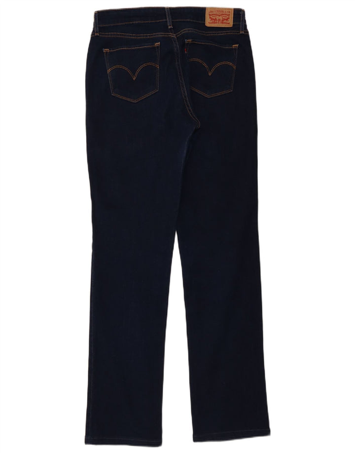 Levi's Womens 714 Straight Jeans W28 L30 Navy Blue Cotton