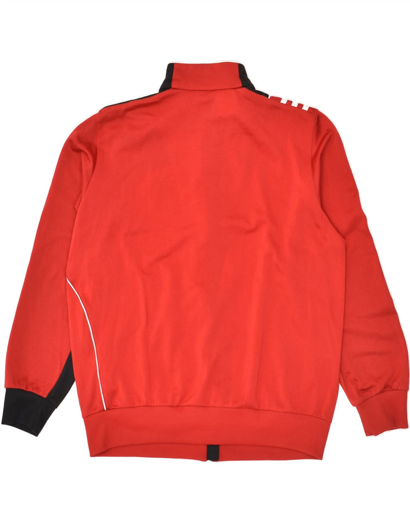 ADIDAS Boys Graphic Tracksuit Top Jacket 15-16 Years Red Colourblock | Vintage Adidas | Thrift | Second-Hand Adidas | Used Clothing | Messina Hembry 