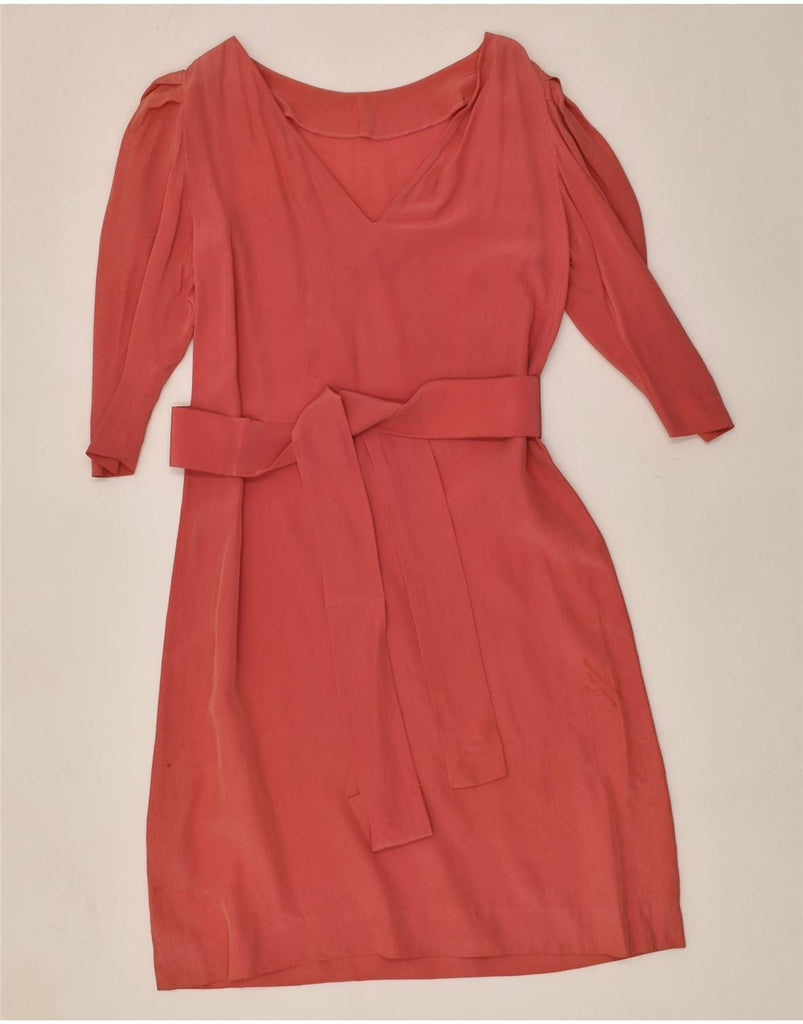 VINTAGE Womens 3/4 Sleeve Basic Dress UK 12 Medium Pink | Vintage Vintage | Thrift | Second-Hand Vintage | Used Clothing | Messina Hembry 