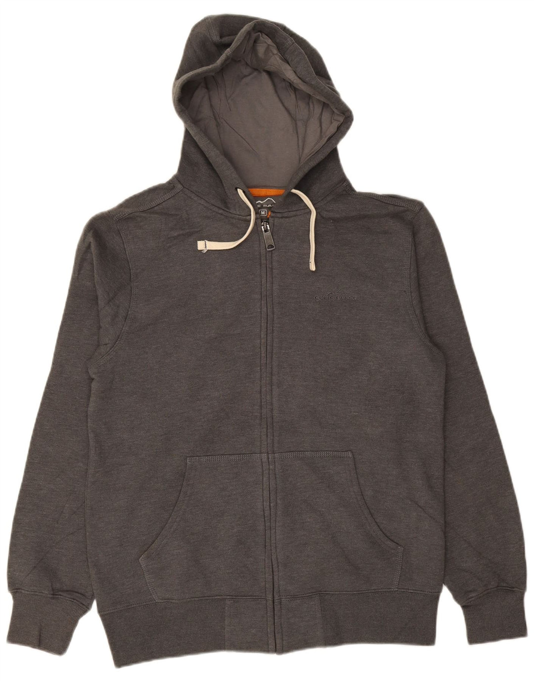 EDDIE BAUER Mens Zip Hoodie Sweater Medium Grey Cotton