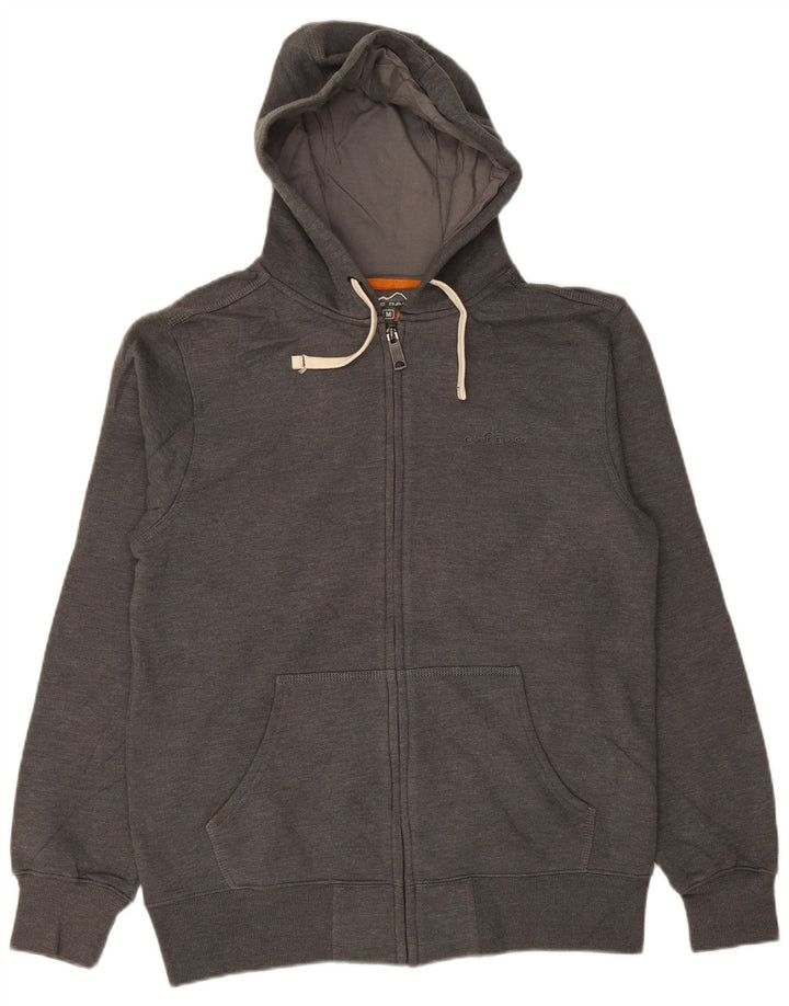 EDDIE BAUER Mens Zip Hoodie Sweater Medium Grey Cotton