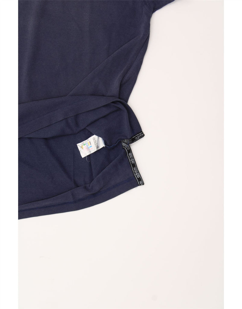ADIDAS Mens Polo Shirt UK 38/40 Medium Navy Blue Cotton Vintage Adidas and Second-Hand Adidas from Messina Hembry 