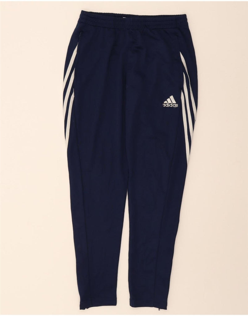 ADIDAS Mens Tracksuit Trousers Medium Navy Blue Striped Polyester Vintage Adidas and Second-Hand Adidas from Messina Hembry 