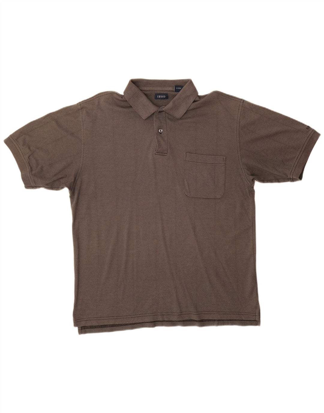 Izod Mens Polo Shirt Medium Grey Cotton