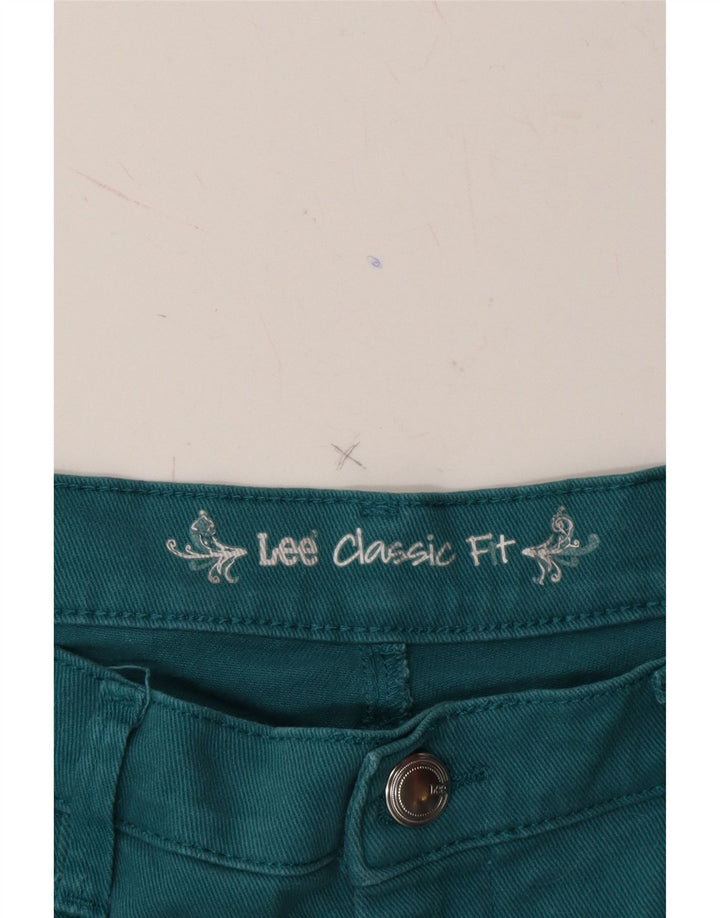 LEE Womens Classic Fit Bermuda Shorts US 3 Small W34 Turquoise Cotton Vintage Lee and Second-Hand Lee from Messina Hembry 