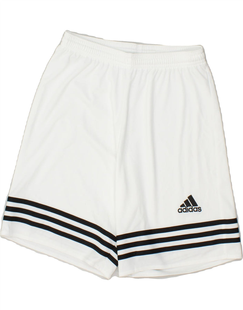 ADIDAS Mens Climalite Sport Shorts Small White Polyester | Vintage Adidas | Thrift | Second-Hand Adidas | Used Clothing | Messina Hembry 