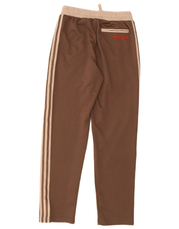 Adidas Mens Tracksuit Trousers Small  Brown Colourblock Polyester