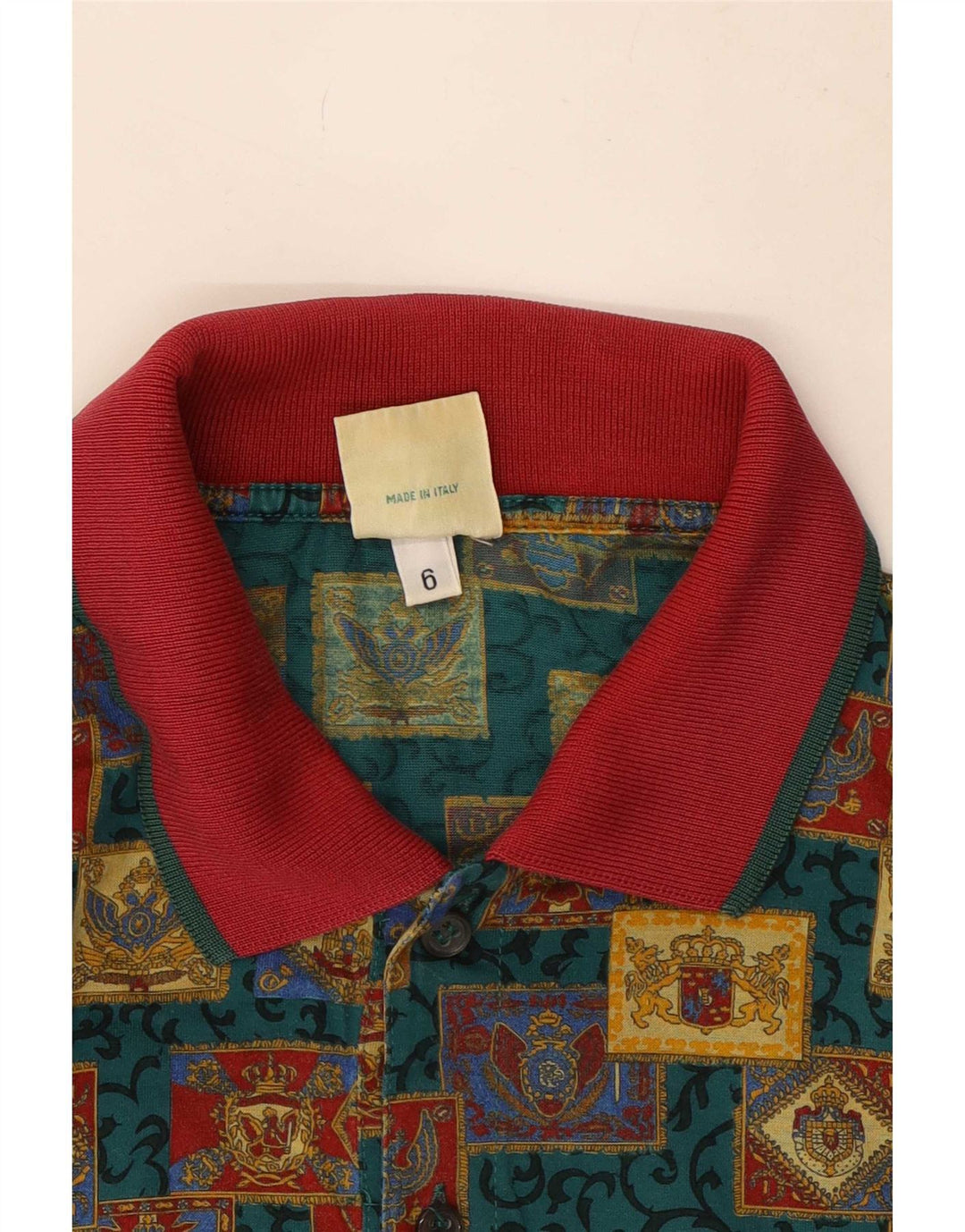 Mango Mens Polo Shirt Large Multicoloured Geometric