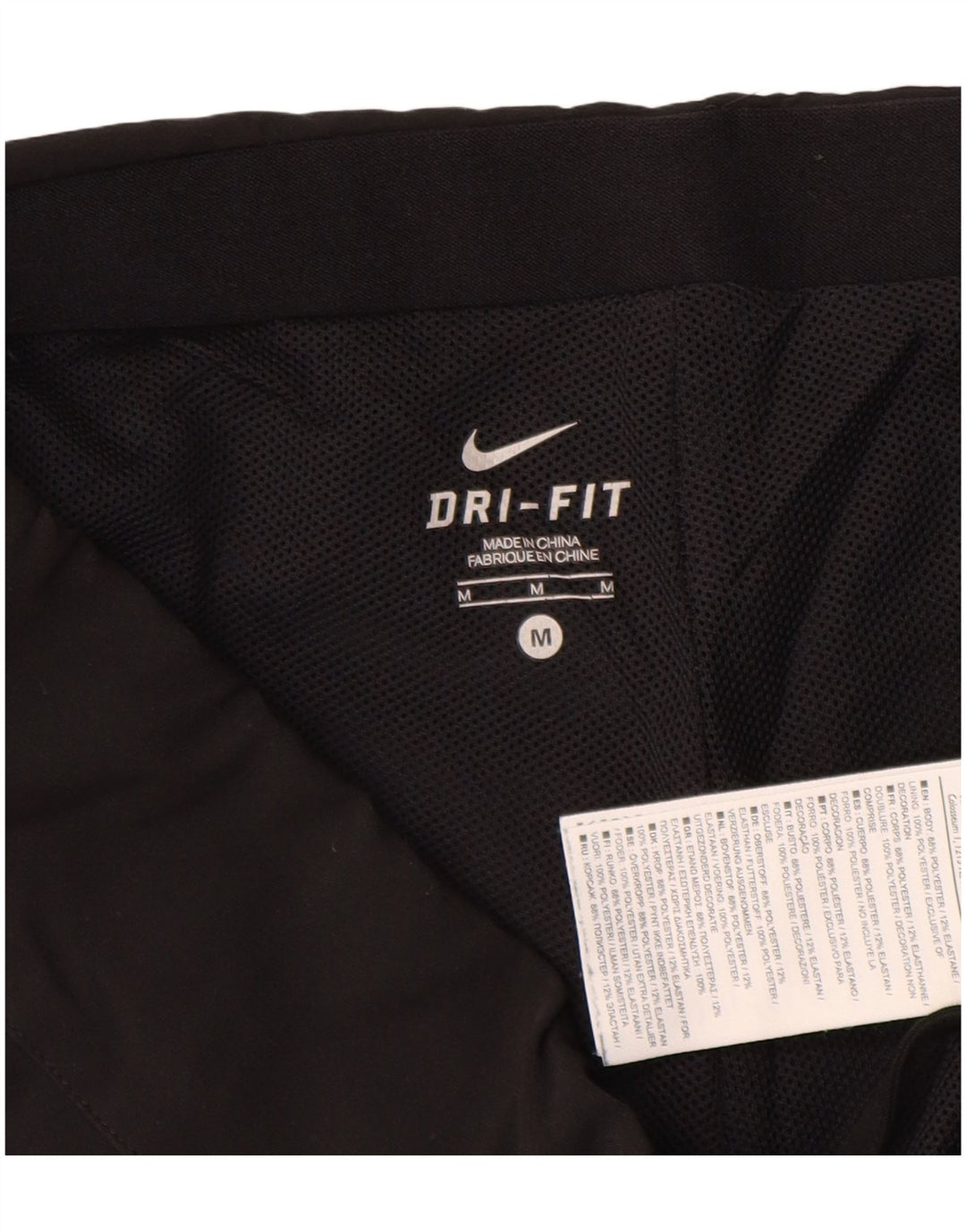 Nike Womens Dri Fit Tracksuit Trousers UK 14 Medium  Black Polyester