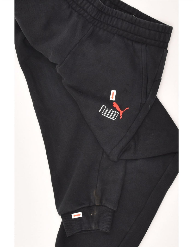 PUMA Girls Tracksuit Trousers 11-12 Years Black Cotton | Vintage Puma | Thrift | Second-Hand Puma | Used Clothing | Messina Hembry 