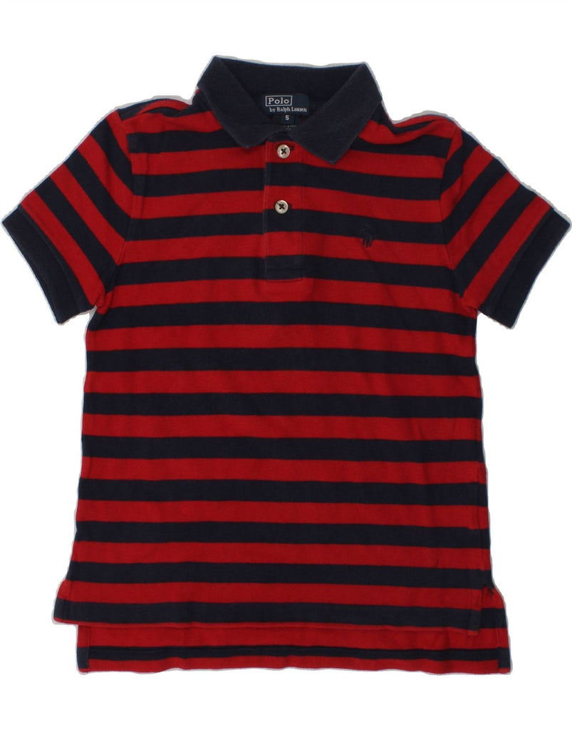 POLO RALPH LAUREN Boys Polo Shirt 4-5 Years Red Striped Cotton | Vintage Polo Ralph Lauren | Thrift | Second-Hand Polo Ralph Lauren | Used Clothing | Messina Hembry 