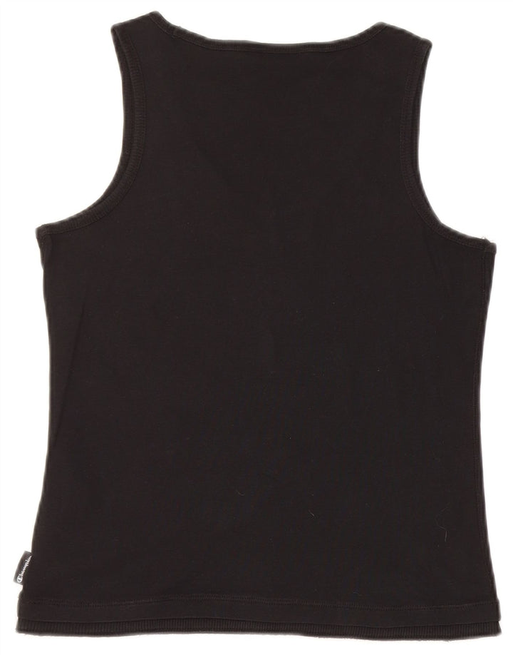 CHAMPION Womens Crop Vest Top UK 12 Medium Black Cotton