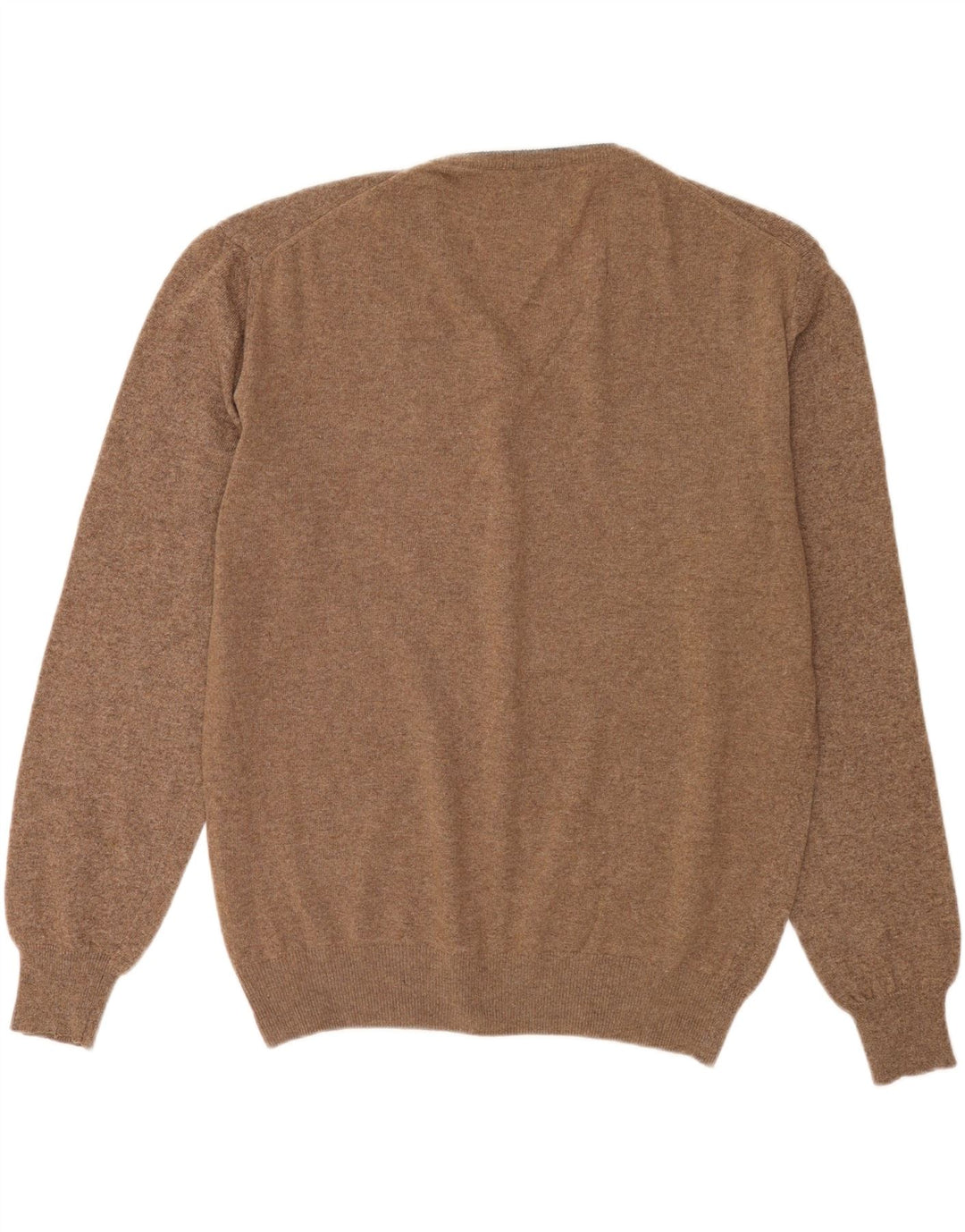 Marlboro Classics Mens V-Neck Jumper Sweater XL Beige Wool