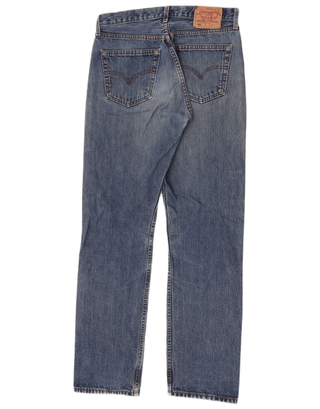 Levi's Womens 501 Distressed Straight Jeans W31 L32 Blue Cotton