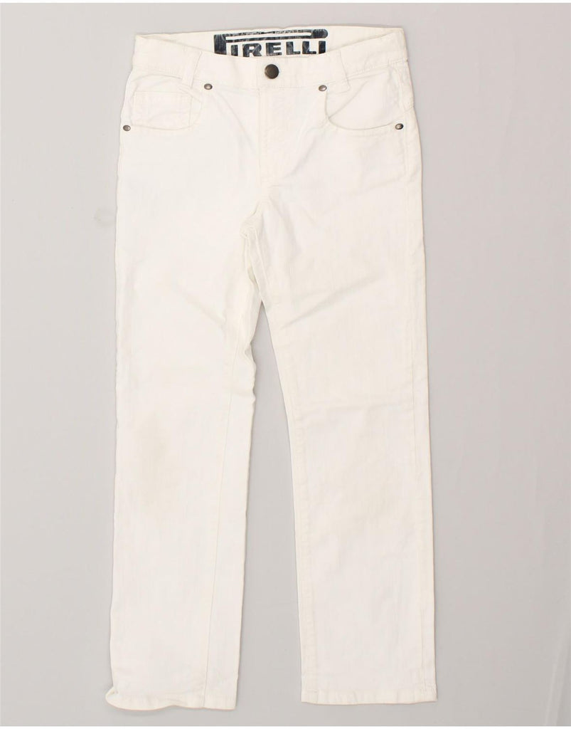 PIRELLI Girls Straight Jeans 7-8 Years Small W24 L23 White Cotton | Vintage Pirelli | Thrift | Second-Hand Pirelli | Used Clothing | Messina Hembry 