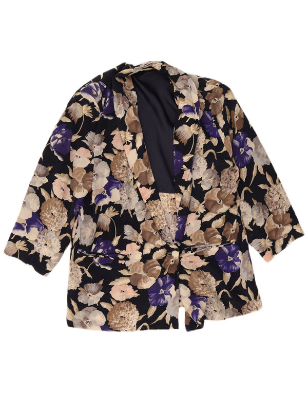 Marina Rinaldi Womens 3/4 Sleeve Blazer Jacket Size 19 Small Multicoloured