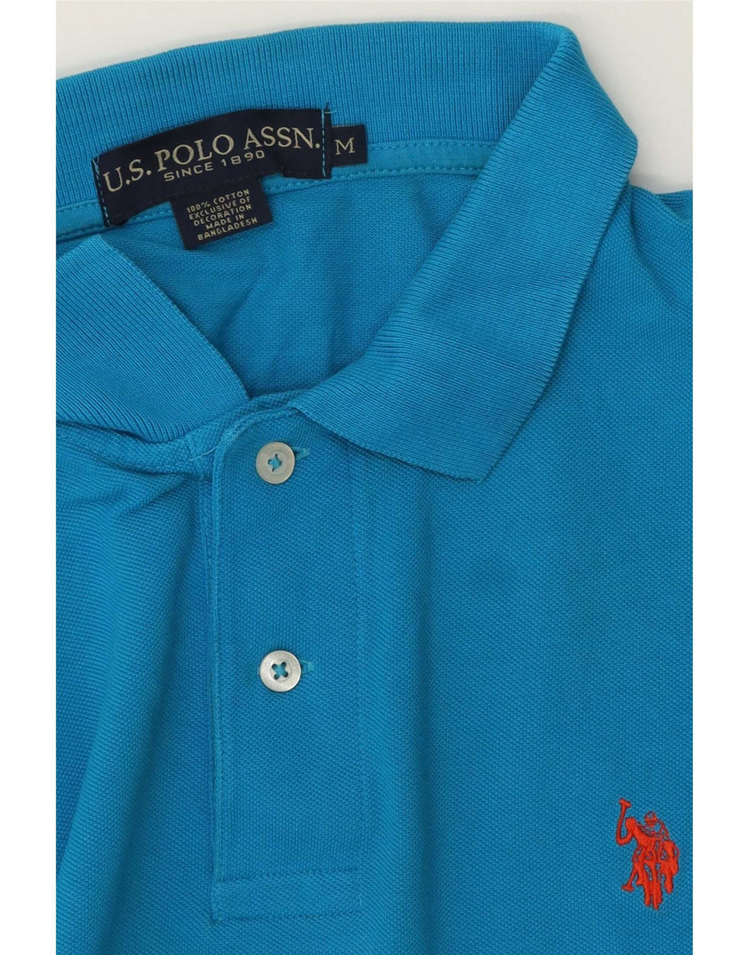 U.S. Polo Assn. Mens Polo Shirt Medium Blue Cotton