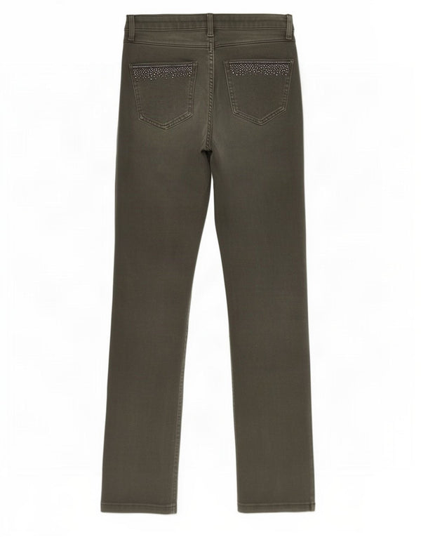 Marks & Spencer Womens Per Una Straight Jeans UK 10 Small W28 L26 Green