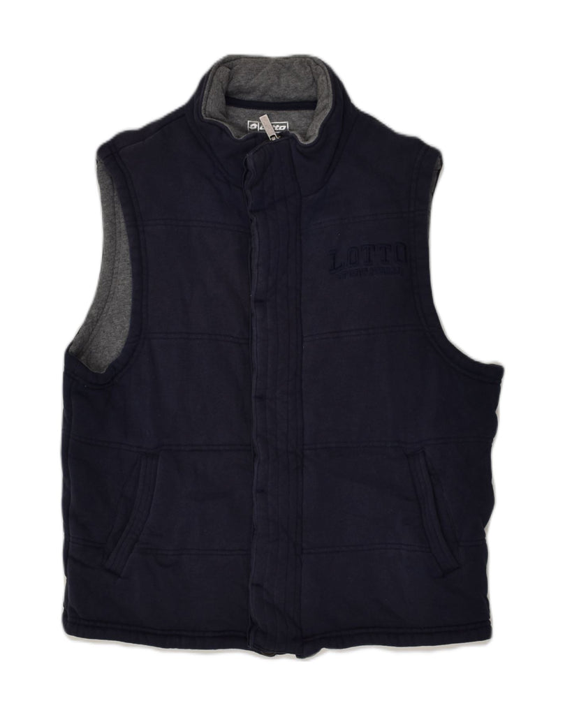 LOTTO Mens Padded Gilet UK 40 Large Navy Blue | Vintage Lotto | Thrift | Second-Hand Lotto | Used Clothing | Messina Hembry 