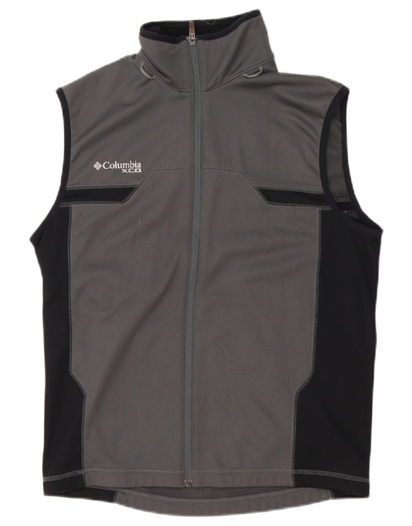 Columbia Mens Sleeveless Tracksuit Top Jacket Medium Grey Colourblock
