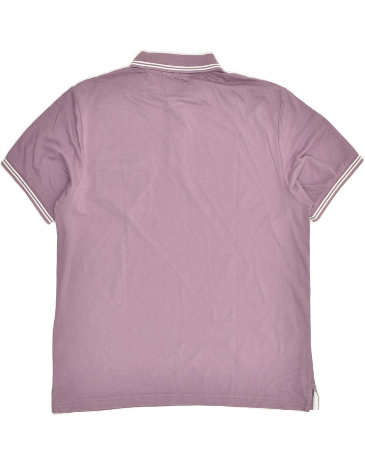 CHAMPION Mens Easy Fit Polo Shirt Large Purple Cotton | Vintage Champion | Thrift | Second-Hand Champion | Used Clothing | Messina Hembry 