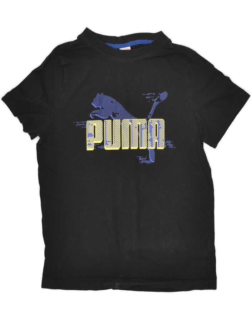 PUMA Girls Graphic T-Shirt Top 13-14 Years Black | Vintage Puma | Thrift | Second-Hand Puma | Used Clothing | Messina Hembry 