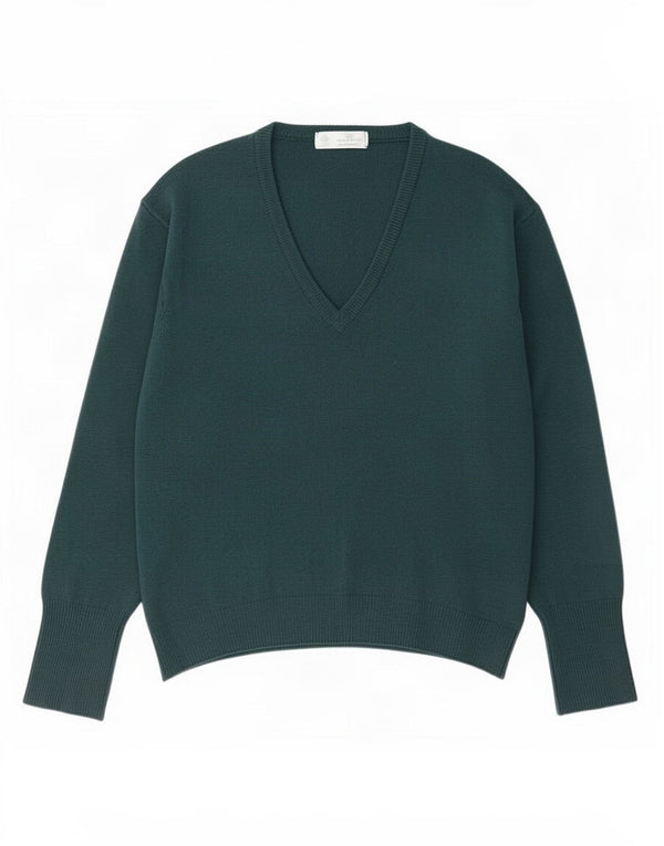Marks & Spencer Mens St. Michael V-Neck Jumper Sweater Medium Green