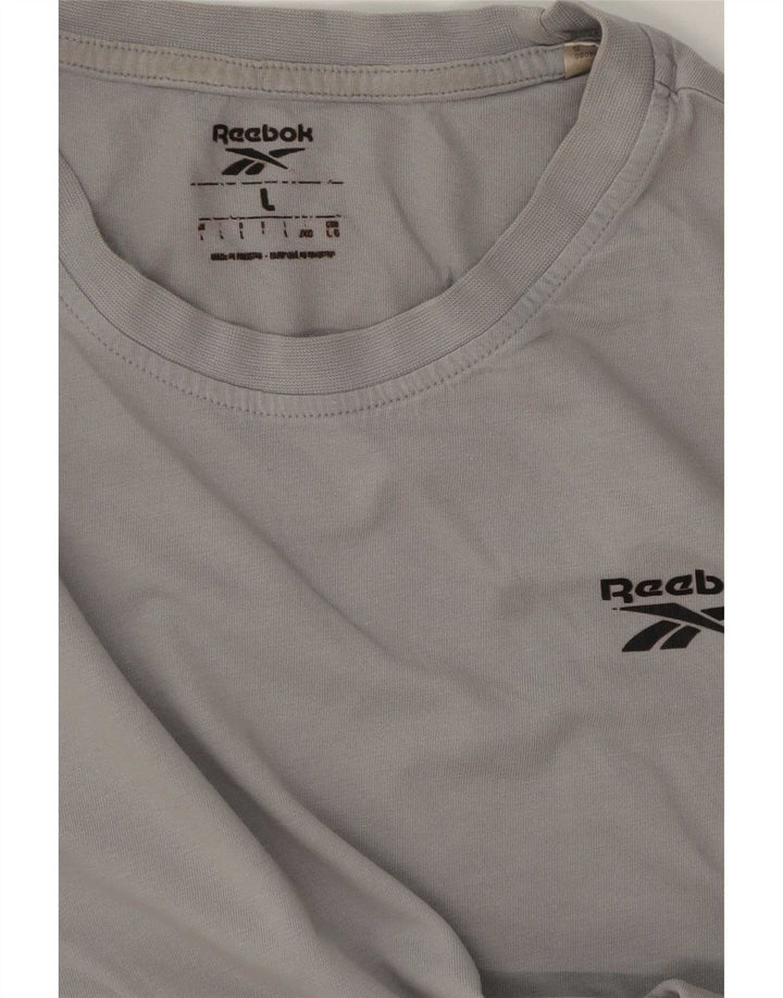 Reebok Mens T-Shirt Top Large Grey