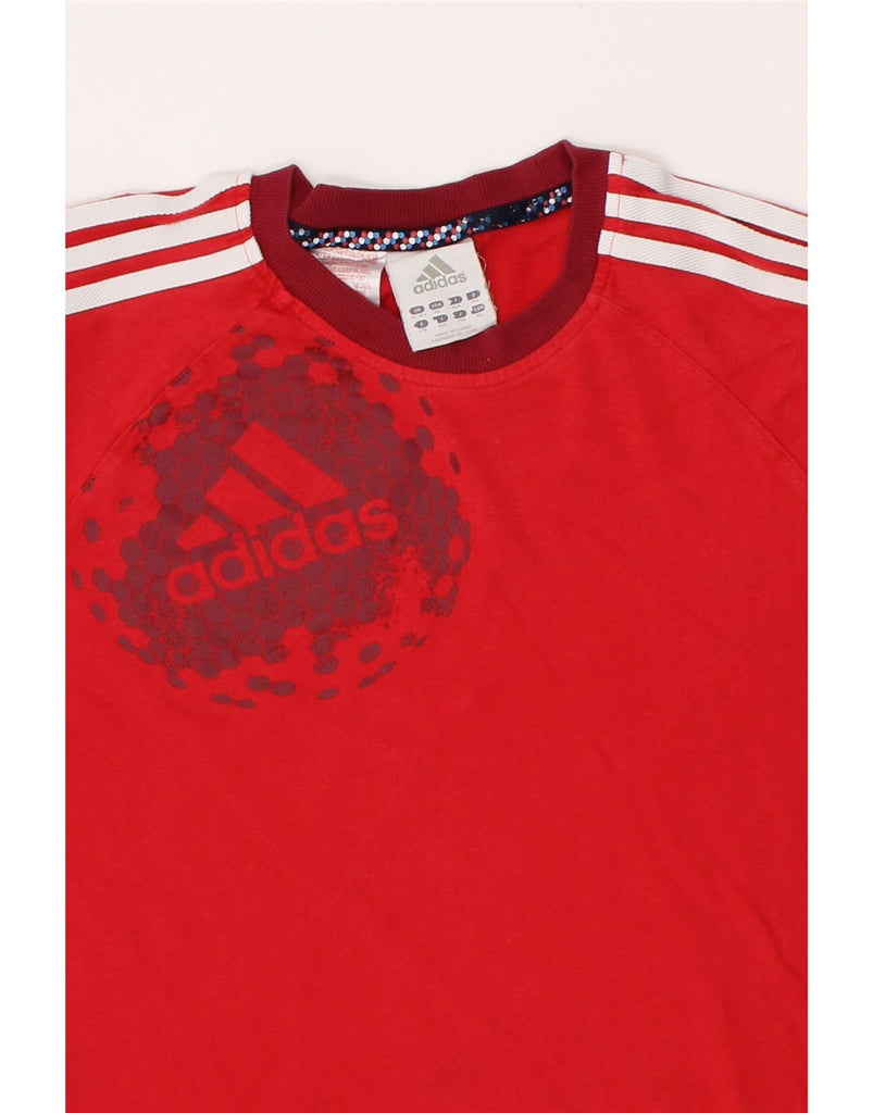 ADIDAS Boys Graphic T-Shirt Top 15-16 Years Red Cotton | Vintage Adidas | Thrift | Second-Hand Adidas | Used Clothing | Messina Hembry 