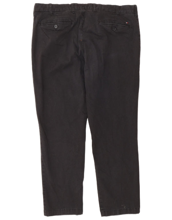 Tommy Hilfiger Mens Stretch Slim Fit Chino Trousers W38 L30 Black Cotton