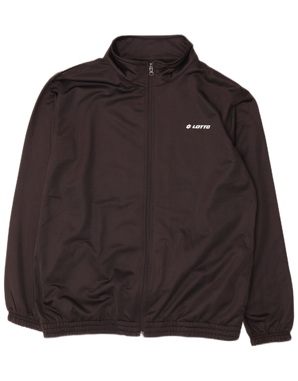Lotto Mens Tracksuit Top Jacket 2XL Black Polyester