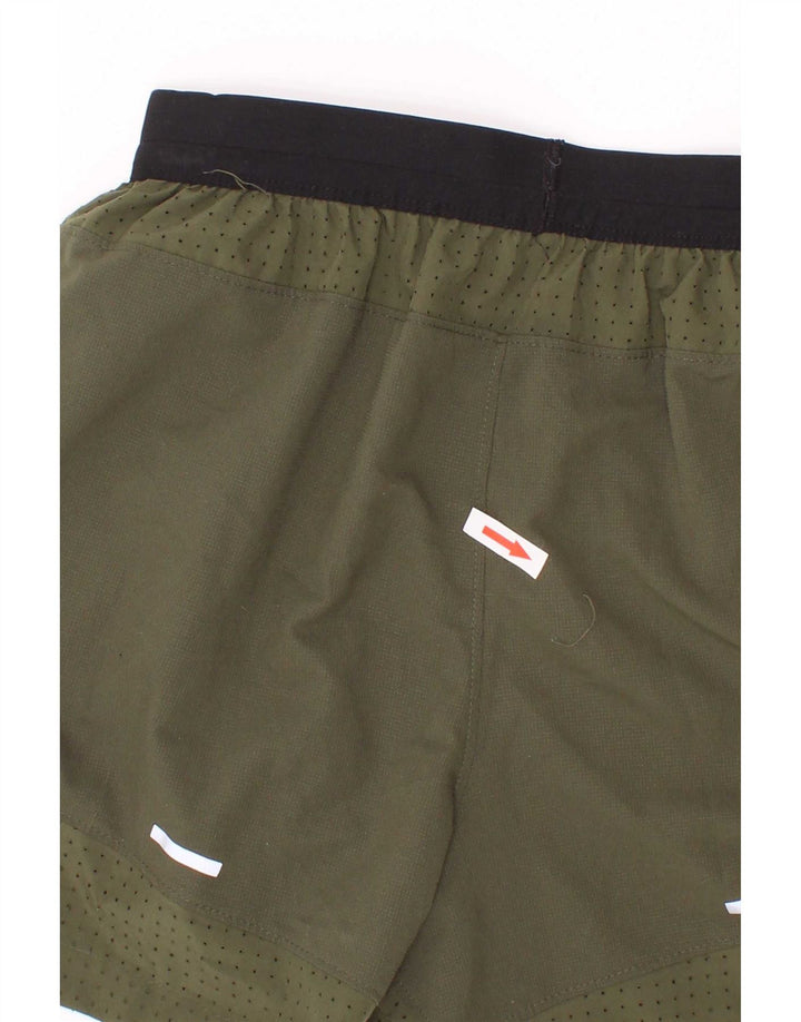 Nike Boys Dri Fit Sport Shorts 8-9 Years Small Khaki Colourblock Polyester