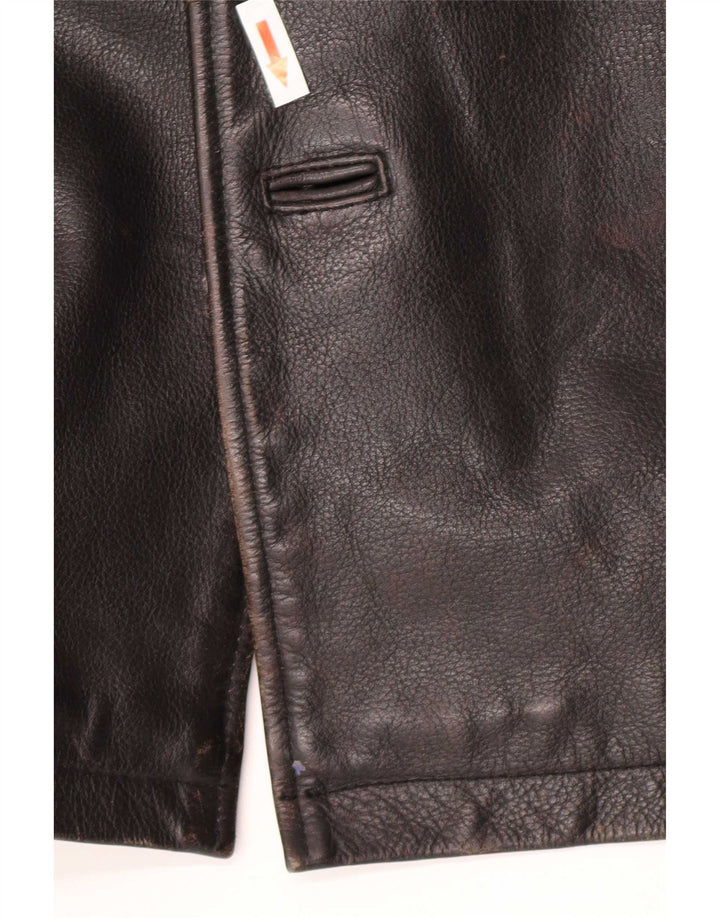 Wilsons Mens Leather Jacket UK 38 Medium Black