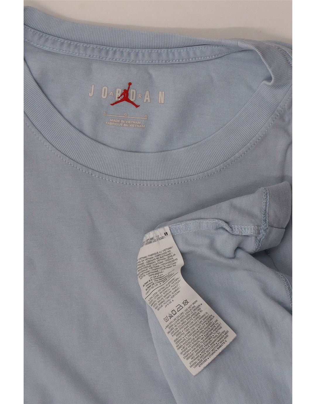 Jordan Mens T-Shirt Top Large Blue Cotton