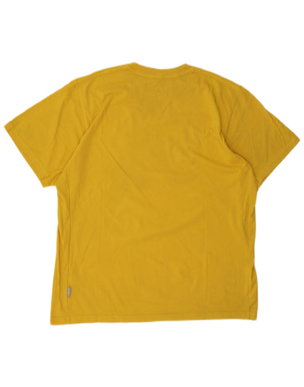 Nike Mens Dri Fit Graphic T-Shirt Top UK 42/44 Large Yellow