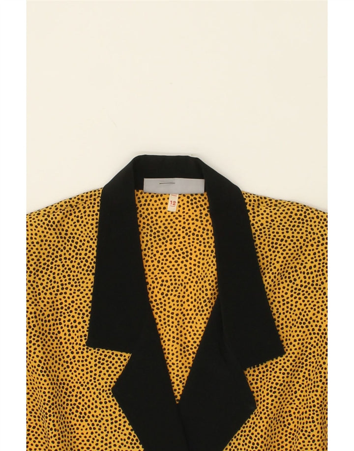 PRINCIPLES Womens 3/4 Sleeve Shirt Blouse UK 12 Medium Yellow Spotted Vintage Principles and Second-Hand Principles from Messina Hembry 