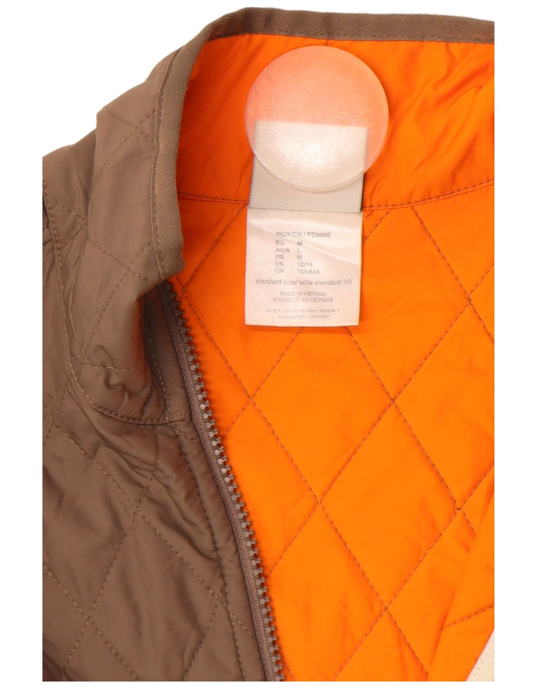 JACK WOLFSKIN Womens Liner Quilted Jacket UK 12/14 Medium Beige Polyester