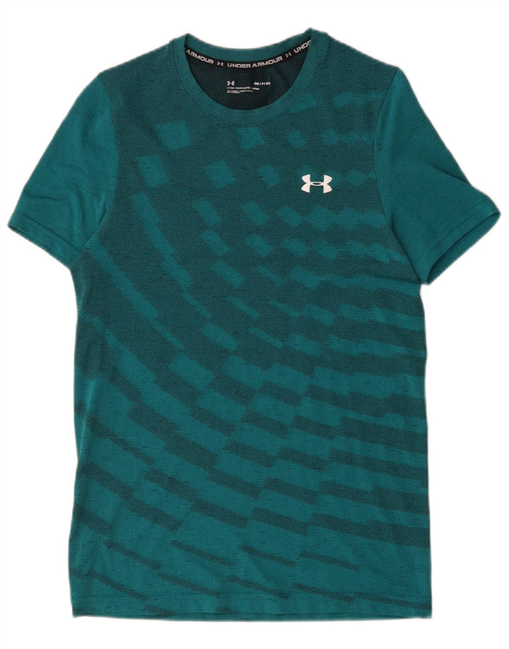 Under Armour Mens T-Shirt Top Small Blue Geometric