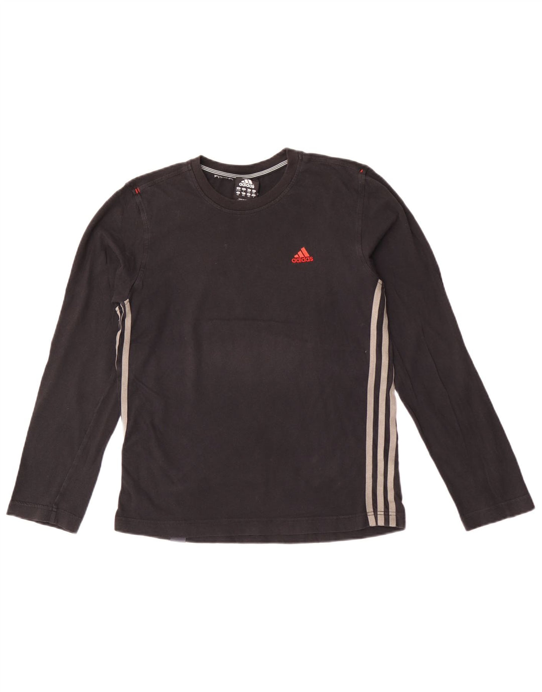 Adidas Boys Top Long Sleeve 13-14 Years Black Cotton