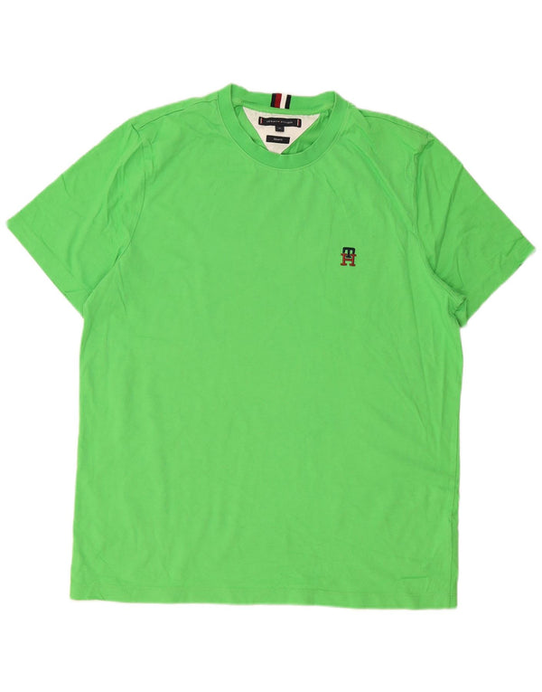 Tommy Hilfiger Mens T-Shirt Top XL Green Cotton